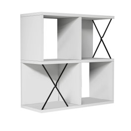 Hanah Home Estantería de Pared Extra - Blanco y Negro